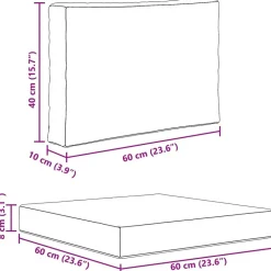 vidaXL Udendørs Sofa Pude 2 pcs Rød Polyester
