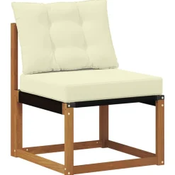 vidaXL Udendørs sofagruppe med pude 5 pcs Naturlig og Beige