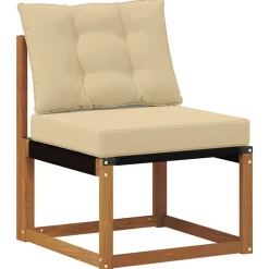 vidaXL Udendørs sofagruppe med pude 3 pcs Naturlig og Beige