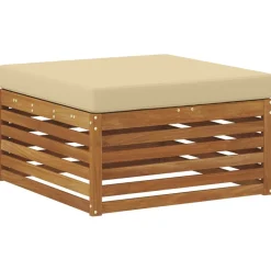 vidaXL Udendørs sofagruppe med pude 6 pcs Naturlig og Beige