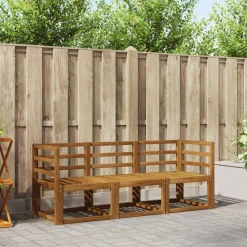 vidaXL Udendørs sofagruppe 3 pcs Naturfarvet Massivt Akacietræ