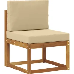 vidaXL Udendørs sofagruppe med pude 4 pcs Naturlig og Beige
