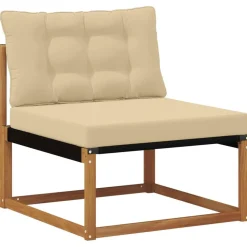 vidaXL Udendørs sofagruppe med pude 5 pcs Naturlig og Beige