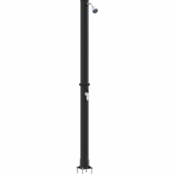 vidaXL Udendørs Solbruser Sort 217 cm PVC og Aluminium