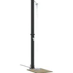 vidaXL Udendørs Solbruser Sort 217 cm PVC og Aluminium