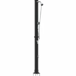 vidaXL Udendørs Solbruser Sort 217 cm PVC og Aluminium