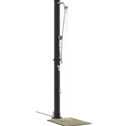 vidaXL Udendørs Solbruser Sort 217 cm PVC og Aluminium