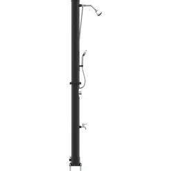 vidaXL Udendørs Solbruser Sort 217 cm PVC og Aluminium