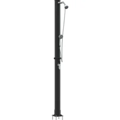vidaXL Udendørs Solbruser Sort 217 cm PVC og Aluminium
