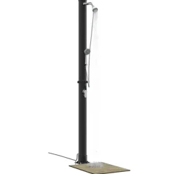 vidaXL Udendørs Solbruser Sort 217 cm PVC og Aluminium