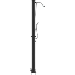 vidaXL Udendørs Solbruser Sort 217 cm PVC og Aluminium