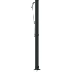 vidaXL Udendørs Solbruser Sort 217 cm PVC og Aluminium