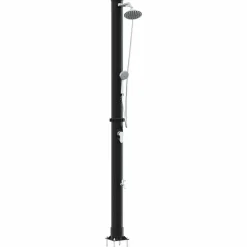 vidaXL Udendørs Solbruser Sort 217 cm PVC og Aluminium