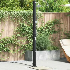 vidaXL Udendørs Solbruser Sort 217 cm PVC og Aluminium