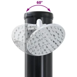 vidaXL Udendørs Solbruser Sort 217 cm PVC og Aluminium