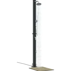 vidaXL Udendørs Solbruser Sort 217 cm PVC og Aluminium