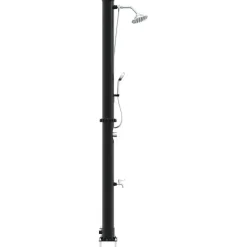vidaXL Udendørs Solbruser Sort 217 cm PVC og Aluminium