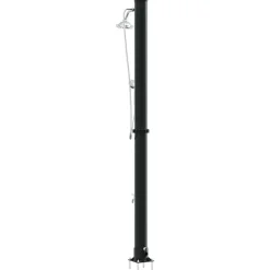 vidaXL Udendørs Solbruser Sort 217 cm PVC og Aluminium
