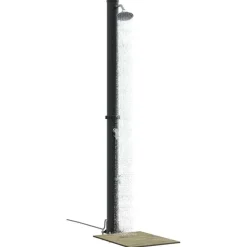 vidaXL Udendørs Solbruser Sort 217 cm PVC og Aluminium