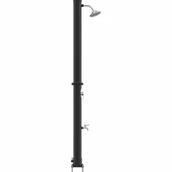 vidaXL Udendørs Solbruser Sort 217 cm PVC og Aluminium