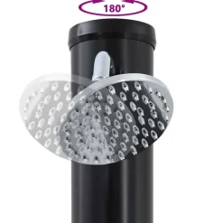 vidaXL Udendørs Solbruser Sort 217 cm PVC og Aluminium