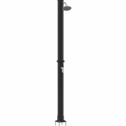 vidaXL Udendørs Solbruser Sort 217 cm PVC og Aluminium