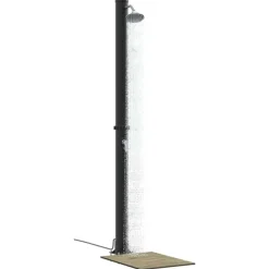 vidaXL Udendørs Solbruser Sort 217 cm PVC og Aluminium