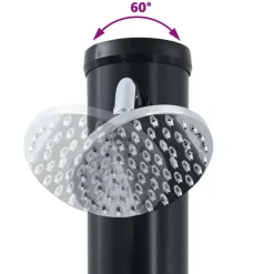 vidaXL Udendørs Solbruser Sort 217 cm PVC og Aluminium