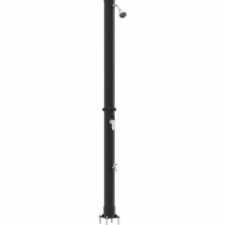 vidaXL Udendørs Solbruser Sort 217 cm PVC og Aluminium