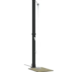 vidaXL Udendørs Solbruser Sort 217 cm PVC og Aluminium