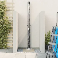vidaXL Udendørs Solbruser Sort 217 cm PVC og Aluminium