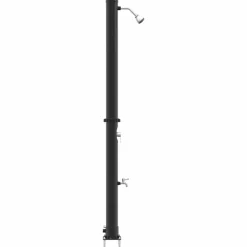 vidaXL Udendørs Solbruser Sort 217 cm PVC og Aluminium