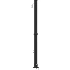 vidaXL Udendørs Solbruser Sort 217 cm PVC og Aluminium