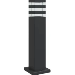 vidaXL udendørs standerlampe 50 cm aluminium sort