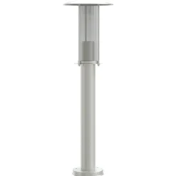 vidaXL udendørs standerlampe 60 cm rustfrit stål sølvfarvet