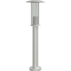 vidaXL udendørs standerlampe 60 cm rustfrit stål sølvfarvet