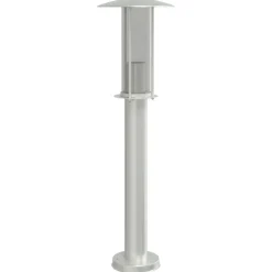 vidaXL udendørs standerlampe 60 cm rustfrit stål sølvfarvet