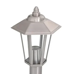 vidaXL udendørs standerlampe 80 cm rustfrit stål sølvfarvet
