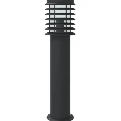 vidaXL udendørs standerlampe med sensor 60 cm rustfrit stål sort