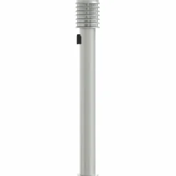 vidaXL udendørs standerlampe med stikkontakt 110 cm rustfrit stål sølv