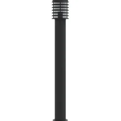vidaXL udendørs standerlampe 110 cm rustfrit stål sort