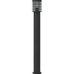 vidaXL udendørs standerlampe 110 cm rustfrit stål sort