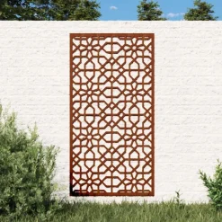 vidaXL udendørs vægdekoration 105x55 cm maurisk design cortenstål