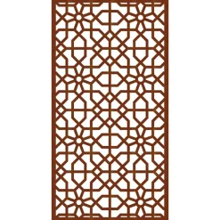 vidaXL udendørs vægdekoration 105x55 cm maurisk design cortenstål