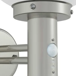 vidaXL Udendørs væglampe Sølv 28 x 25 x 38 cm Rustfrit stål og plastik