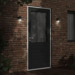 vidaXL udendørs væglampe trykstøbt aluminium sort