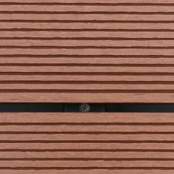 vidaXL udendørsbruser med bakke WPC rustfrit stål
