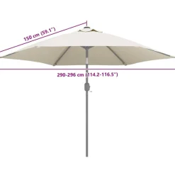 vidaXL udskiftningsdug til parasol 300 cm sandfarvet
