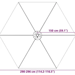 vidaXL udskiftningsdug til parasol 300 cm sandfarvet