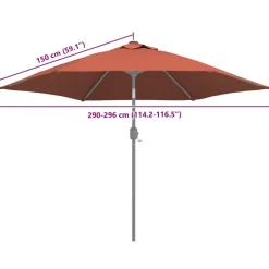 vidaXL udskiftningsdug til parasol 300 cm terrakotta